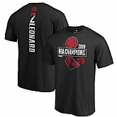 Toronto Raptors 2 Kawhi Leonard Fanatics Branded 2019 NBA Finals Champions Name & Number T Shirt Black,baseball caps,new era cap wholesale,wholesale hats